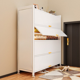 New All-steel Thickened Shoe Cabinet Household Floor Multi-layer Dustproof Shoe Rack Doorway Entrance Large Capacity Storage Cabinet