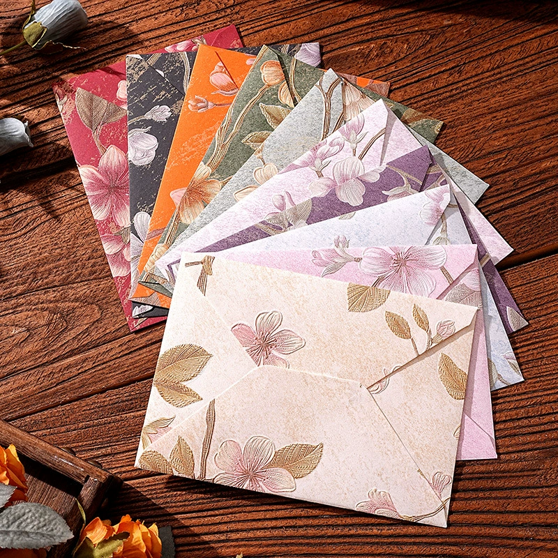 Retro space-time cloud brocade 3D envelope, small size, B6, trial pack, elegant floral design, 优耐