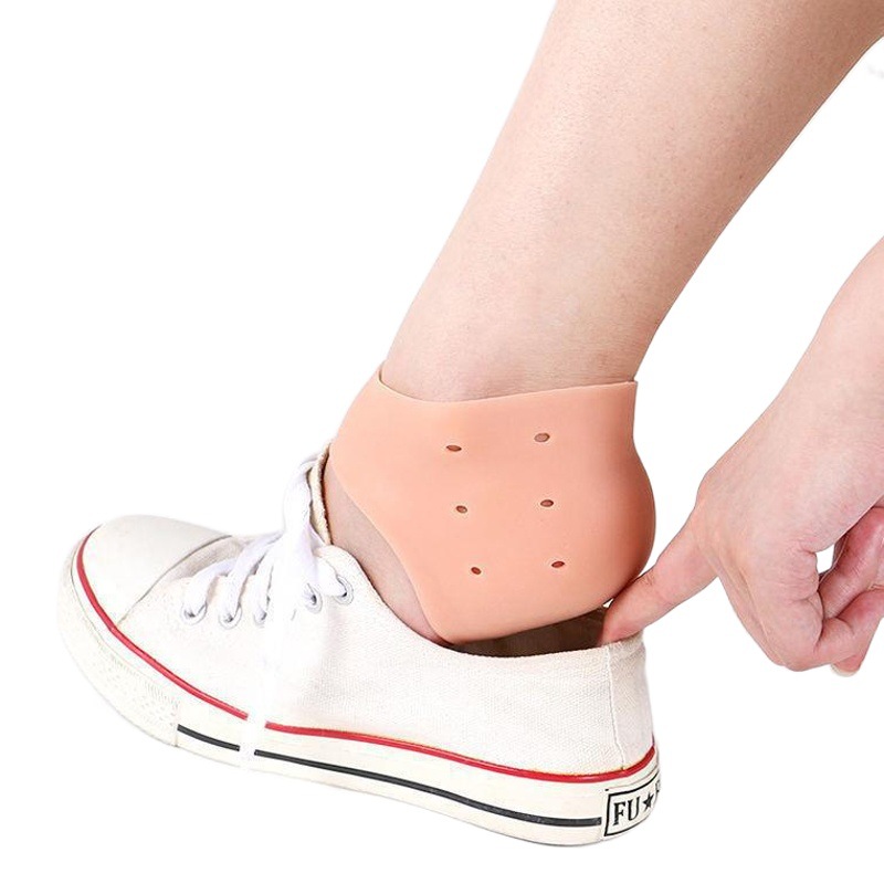 Fundas de silicona para talones anti-grietas para hombres y mujeres, protectores de talones para talones secos y agrietados, calcetines para aliviar el dolor, producto de venta caliente transfronterizo.