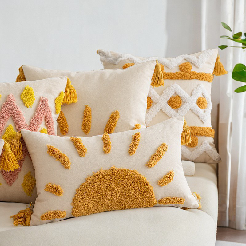 Bohemia Sofá Funda de almohada ins Marruecos B & B Borla Almohada Sofá Cojín Cojín Cojín Cojín Cojín Cojín Cojín Cojín