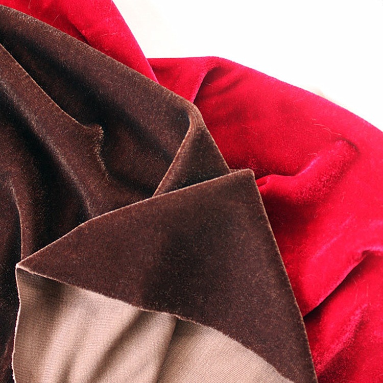 26针28针不倒绒旗袍四方立绒纬编涤氨纶天鹅绒弹力丝绒不倒绒布料