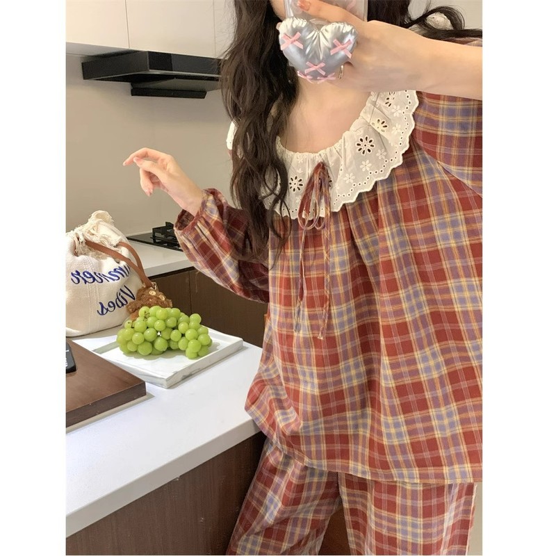 东南亚外贸2025新款睡衣女秋季长袖云朵棉家居服可外穿wholesale|undefined
