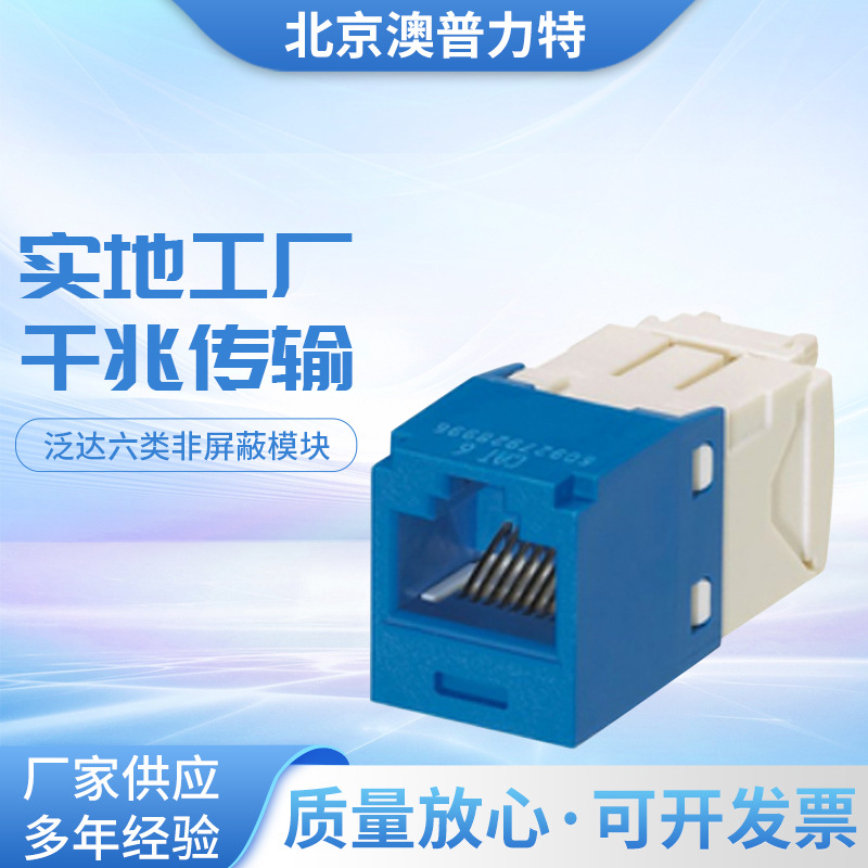 泛达Panduit六类模块CJ688TGBU信息 RJ45 CAT6网络信息千兆模块