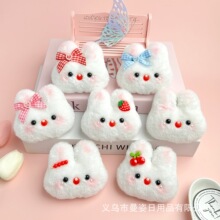 糖葫芦兔子小玩偶吱吱叫毛绒挂件樱桃兔草莓兔玩具包包配饰公仔批