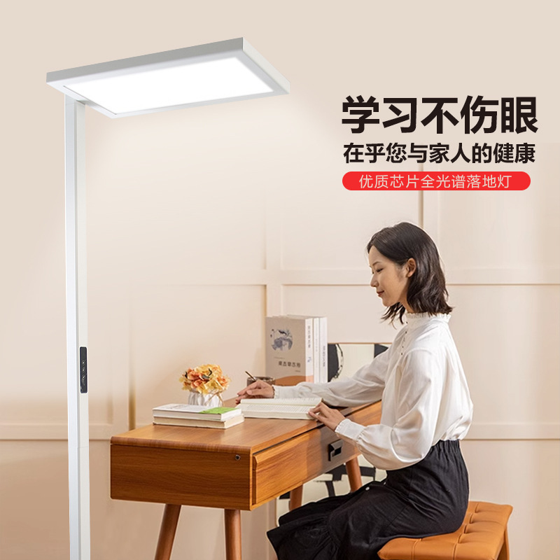 Full-Spectrum Eye-Protection Floor Lamp for Children's Study, Reading, and Sofa Use; Adjustable Standing Reading Lamp
