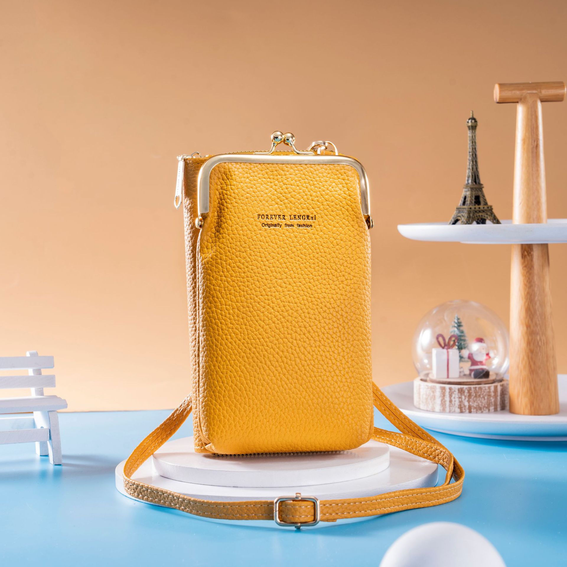 Nuevo de las mujeres crossbody estilo coreano macaron bolso del teléfono móvil al por mayor de gran capacidad multi-funcional de color sólido bolso de hombro de moda