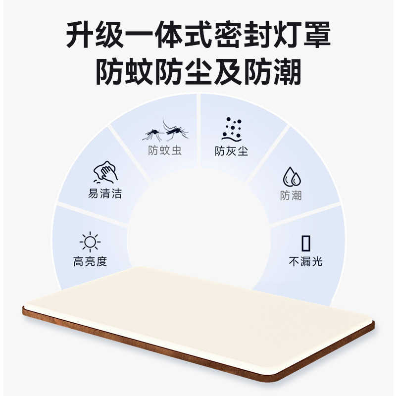 中古风护眼吸顶灯胡桃木色客厅灯2025新款简约现代温馨护眼大厅灯|undefined