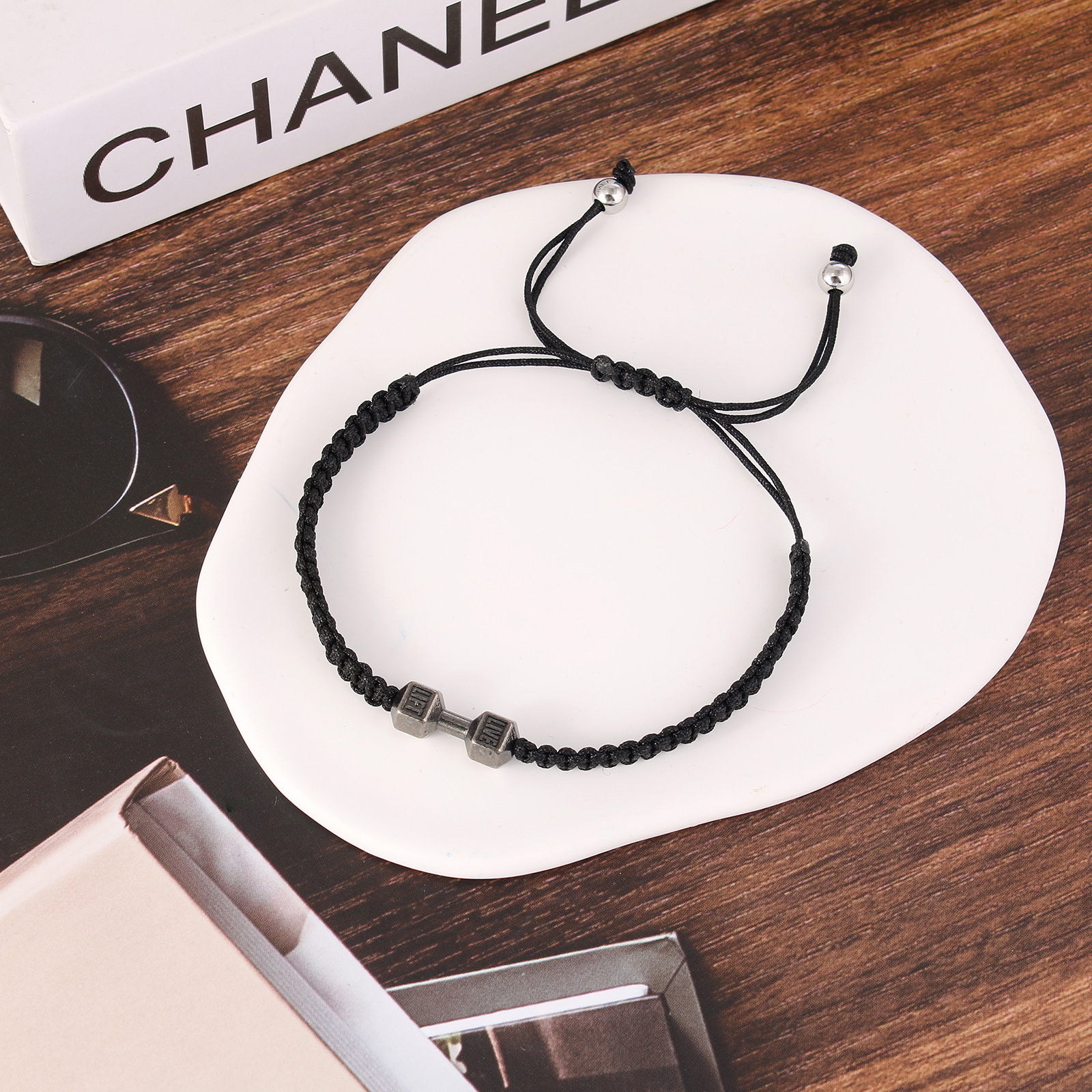 Simple Style Letter Alloy Mixed materials Handmade Menu0027S Bracelets 1 Piece