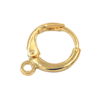 DIY手工饰品配件 铜质法式圆形耳钩耳环扣电镀金色法国钩耳环配件|ru