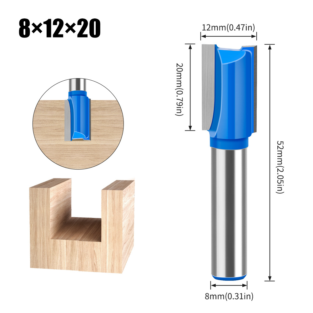8mm mango carpintería ranurado cuchillo recto doble hoja cuchillo recto ranurado cortador de fresado exportación ranurado cuchillo Rusia