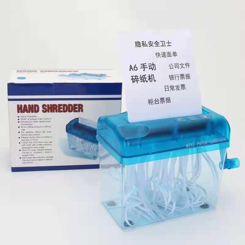 Office Desktop Portable Mini Manual Paper Shredder Small Household Silent Paper Shredder Hand Paper Shredder