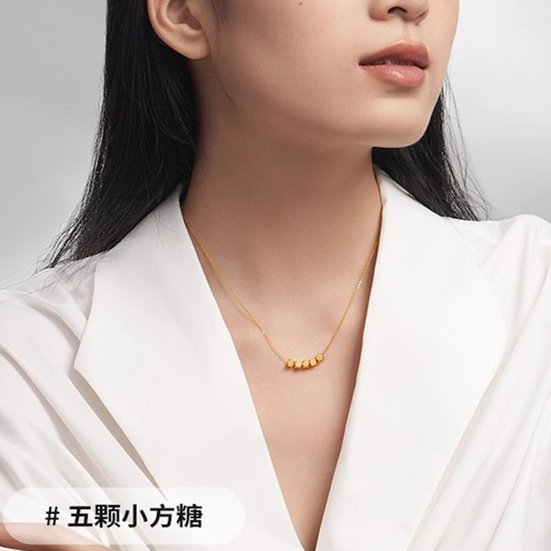 4mm 각설탕 5개와 은도금 체인