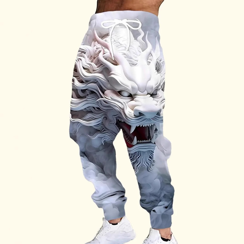 2025 New Y2K Men's Spring and Autumn Casual Sweatpants with 3D Print from the Source Factory 2025 New Y2K Men's Spring and Autumn Casual Sweatpants with 3D Print from the Source Factory