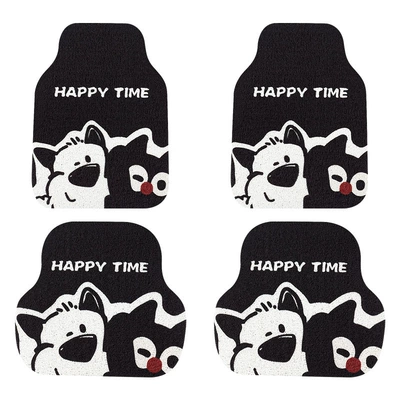 Interior Mud Scraping Foot Mats, Wire — Universal Foot Pad - sticky-cats-and-dogs-complete-vehicle-50655050cm-wire-loop-four-piece-set