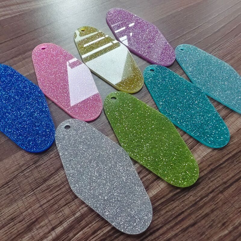 Cross-border Blank Unfinished Acrylic Plate Keychain Luggage Pendant Bookmark Hanging Decoration Hotel Clothing Hanging Tags