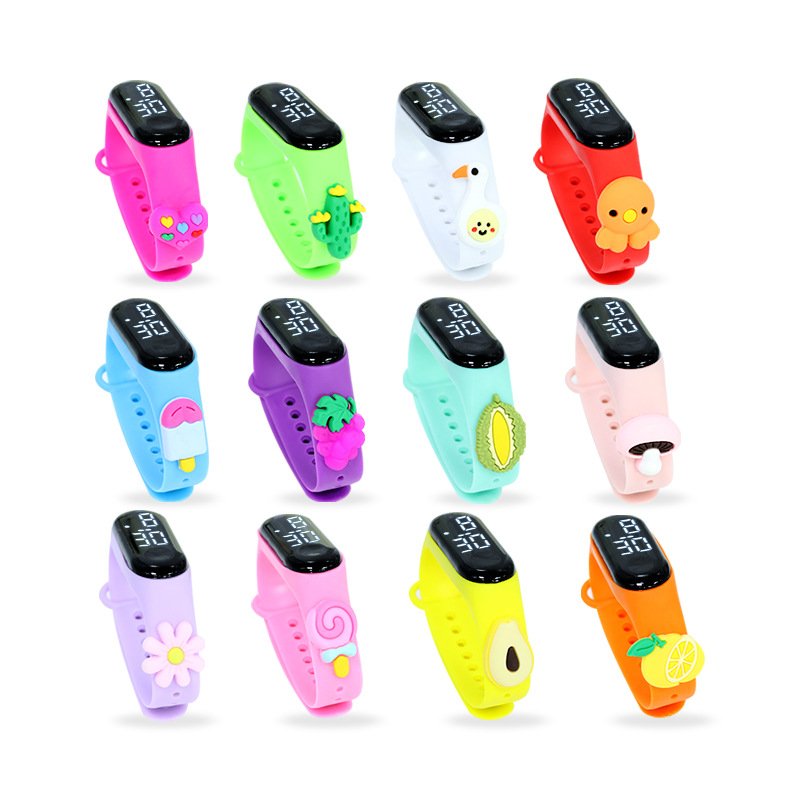 新款【M3】手环表时尚中性防水LED电子表创意水果学生电子手表批