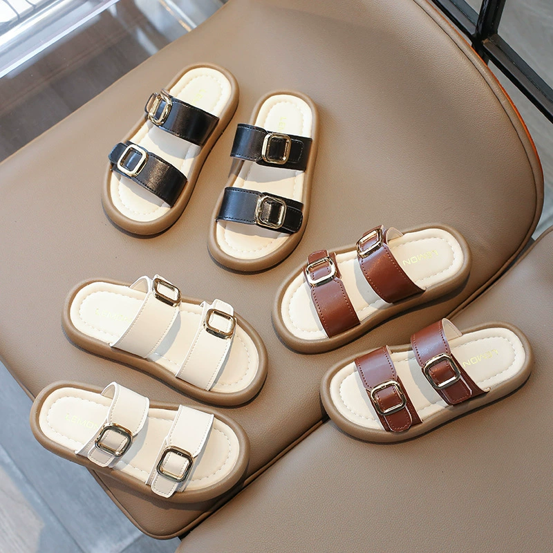 Детские тапочки 2024 года корейские мальчики и девочки пуговицы