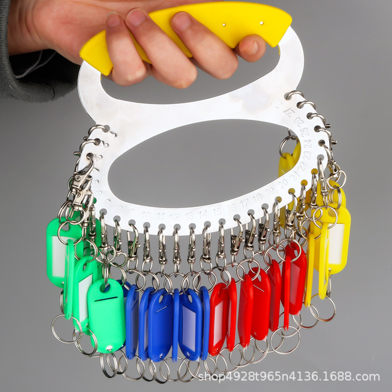 Metal key plate key ring thickened warehouse key storage classification tag management key ring key card string Metal key plate key ring thickened warehouse key storage classification tag management key ring key card string