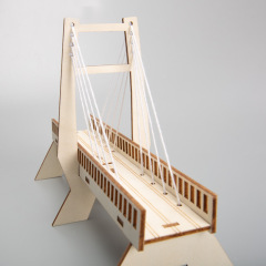 Science Experiment Equipment for Elementary School Students: DIY Small Invention and Miniature Cable-Stayed Bridge - Mechanics and Physics STEAM Project