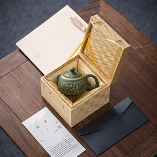 Song Pu Su Yangye Master Handmade Purple Clay Green Clay Baifu Teapot Gift Box Set Xishi Pot Kung Fu Tea Pot Gift