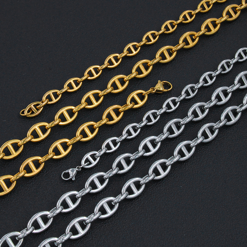 Fashion Geometric Stainless Steel Plating Chain Necklace