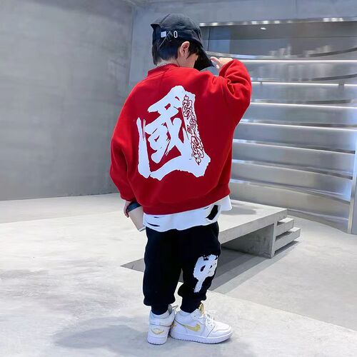Children's clothing boys' suits spring and autumn 2024 new children's sports handsome middle-aged and older boys casual two-piece sets trendy