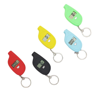 Cross-Border Mini Tire Pressure Gauge Keychain Tire Pressure Meter with Digital Display and Printable Logo
