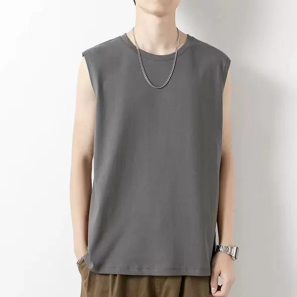 Pure Cotton Vest for Men, Summer Undershirt, Sleeveless Top for Outerwear or Innerwear, Breathable for Teenagers, Fitness, and Running