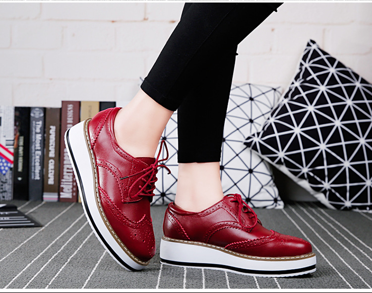 Damen Herren Stiefel Lackleder Runde Zehen Wingtip Büroschuhe Schuhe_voghion.com