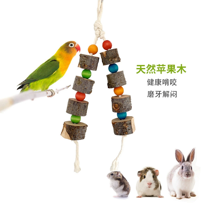 Игрушка-попугай шлифовальный для снятия рта душный Тоторо морская свинка домашнее животное Коренная нить яблоко дерево хомяк игрушка хомяк ландшафтный дизайн товары