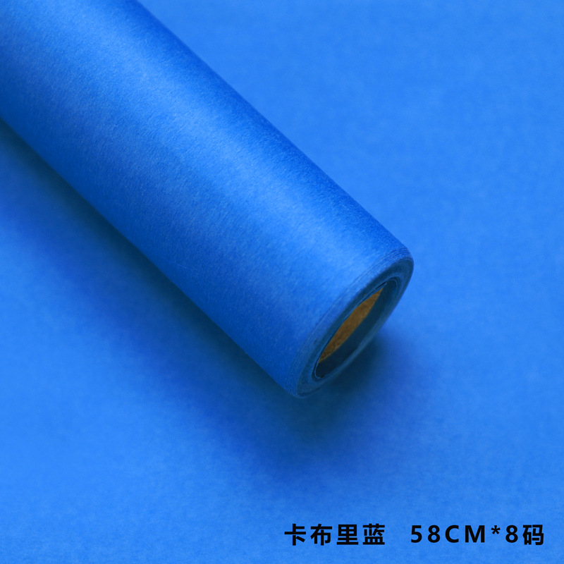 Klein azul ramo de papel de embalaje azul papel de arte al óleo estilo flor embalaje material DIY hecho a mano