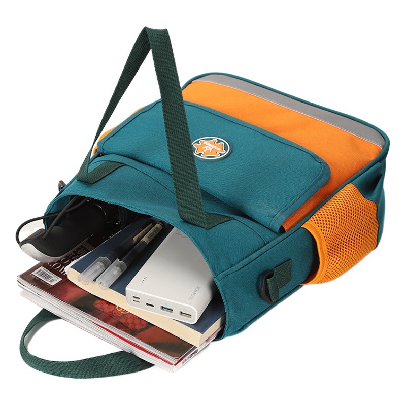 Mochilas escolares para estudiantes de primaria con logotipo impreso, bolsas portátiles cruzadas para clases de tutoría con texto impreso, clases de entrenamiento y tutoría para niños, mochilas de arte para niños