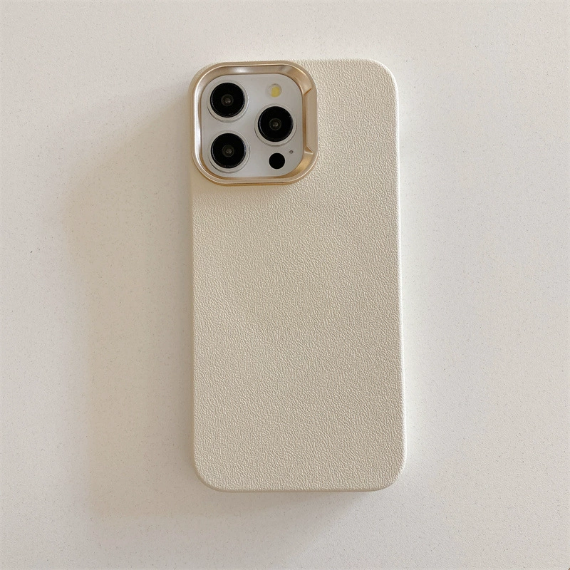 Чехол для телефона (Apple), совместим с iPhone 11–16, покрытие из эко-кожи с металлическим кольцом для камеры