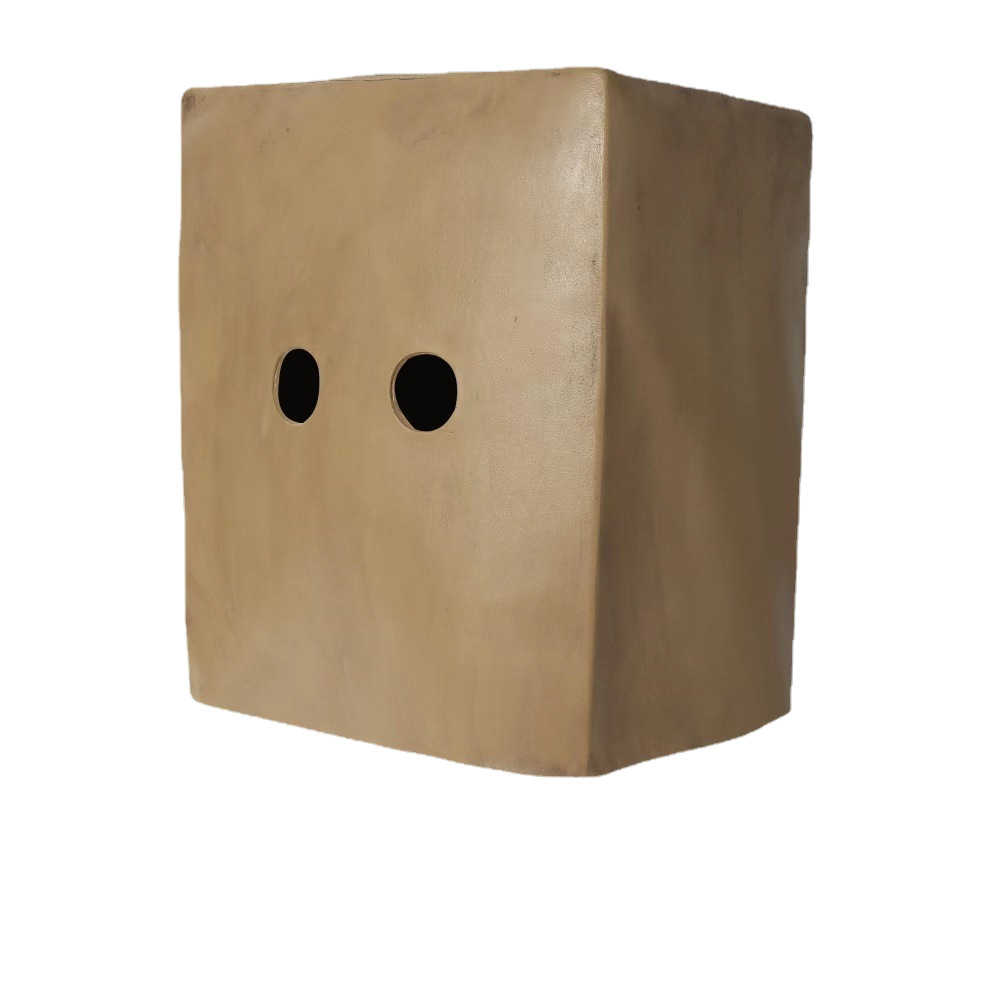 クロスボーダー爆品の小さな悪夢ゲームmonoラテックスマスクパーティーブロックマスク段ボール箱の頭カバーがおかしい