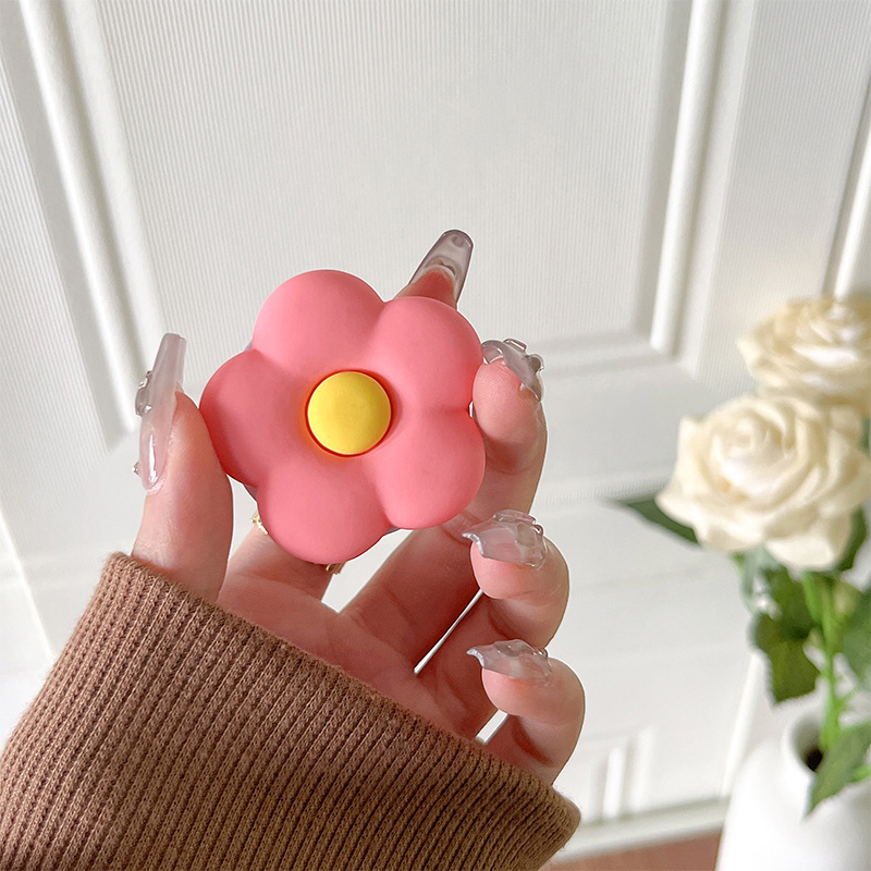 _0010_白支架-彩色磨砂花朵-玫红