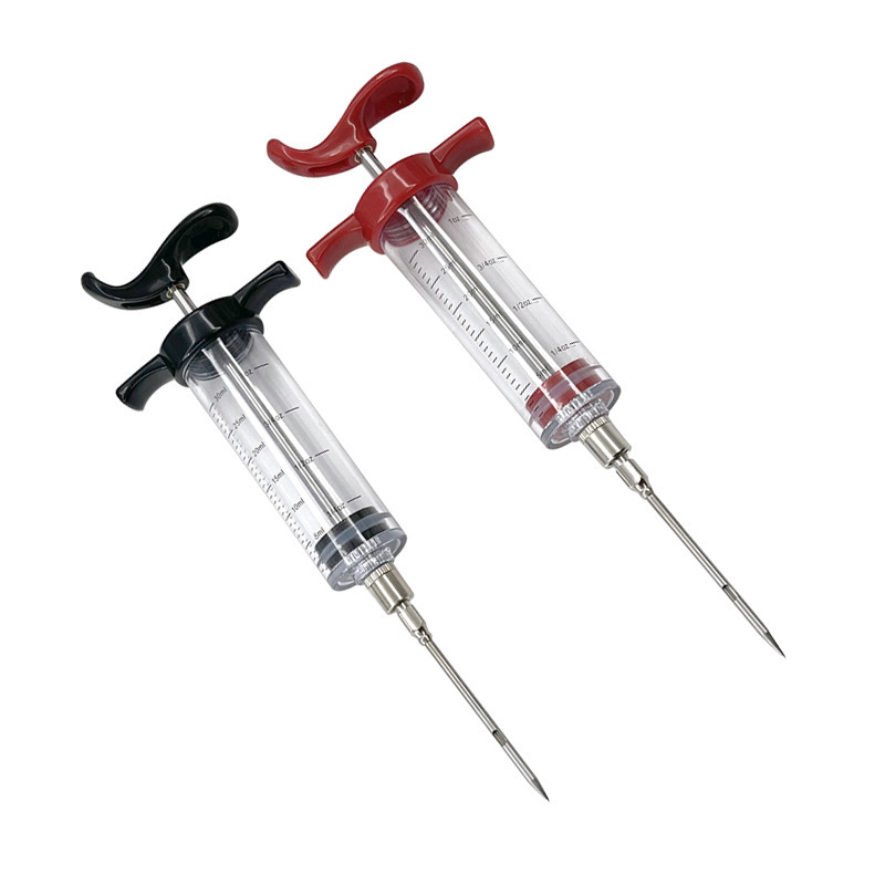 Turkey Needle Marinade Injector 30ml Plastic Seasoning Needle Barbecue Tool Meat Injector Turkey Needle