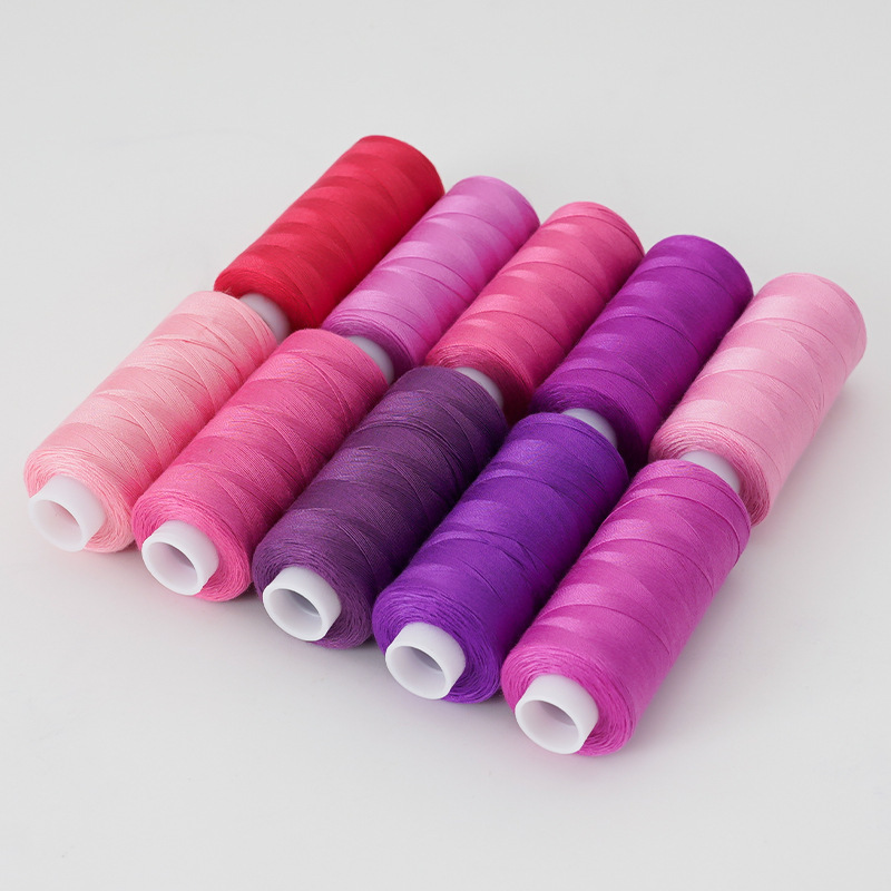 Manual DIY línea de costura combinación de nuevos productos domésticos 402 líneas de poliéster de color 400 yardas 10 conjuntos de costura de mano