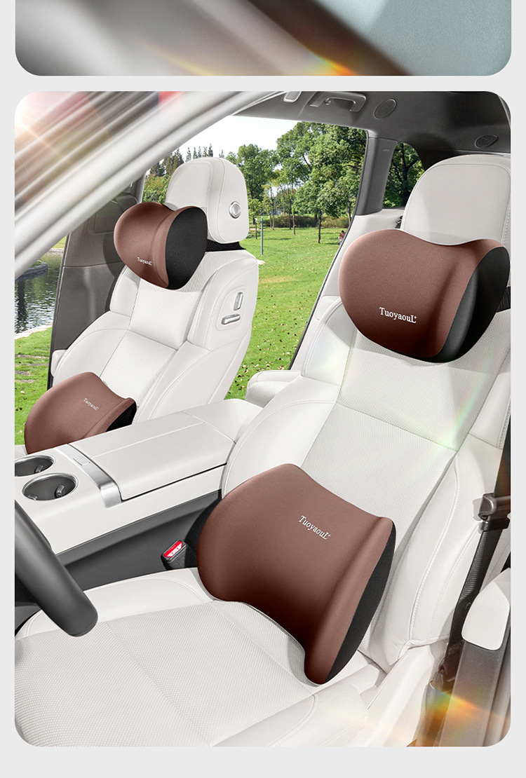 Car headrest waist support memory cotton comfortable support car neck pillow waist support waist cushion advanced suit wholesale