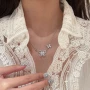 气质立体新款满钻锁骨链