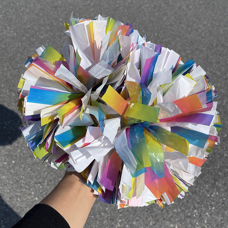 Láser brillante competencia profesional manejar porristas danza Bola de flores de mano deportes coloridos apoyos de pelota