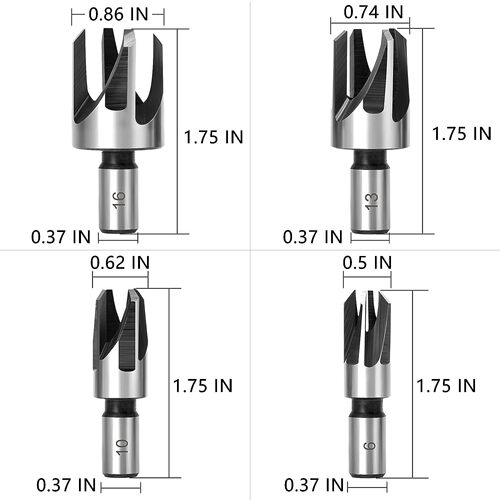 Wooden plug drill bit carbon steel, wooden plug knife, woodworking hole drill bit, claw round wood dowel drill bit carbon steel, wooden plug knife