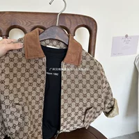 Детские куртки Весенние и осенние платья для мужчин и женщин детские куртки с принтом молнии