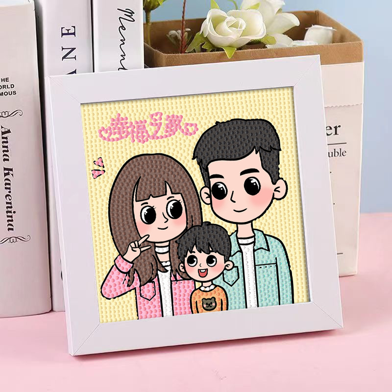 Diamante infantil DIY hecha a mano con material de marco paquete de dibujos animados Sanliou pegatinas de diamante regalo al por mayor pinturas de mampostería