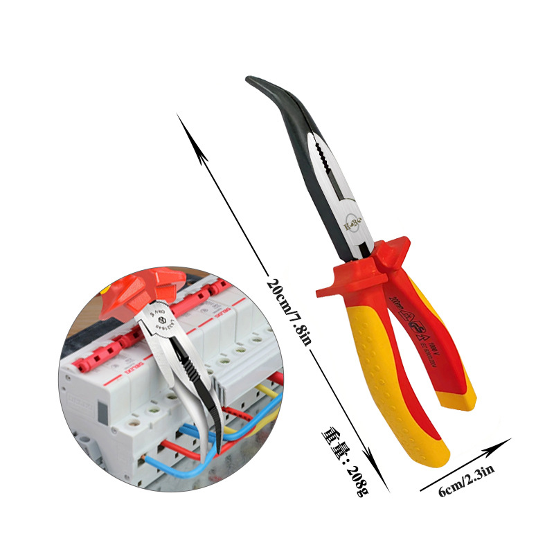 Alicates para electricistas multifuncionales transfronterizos, serie de aislamiento, alicates para pelacables, alicates de punta fina, alicates para cables especiales para electricistas