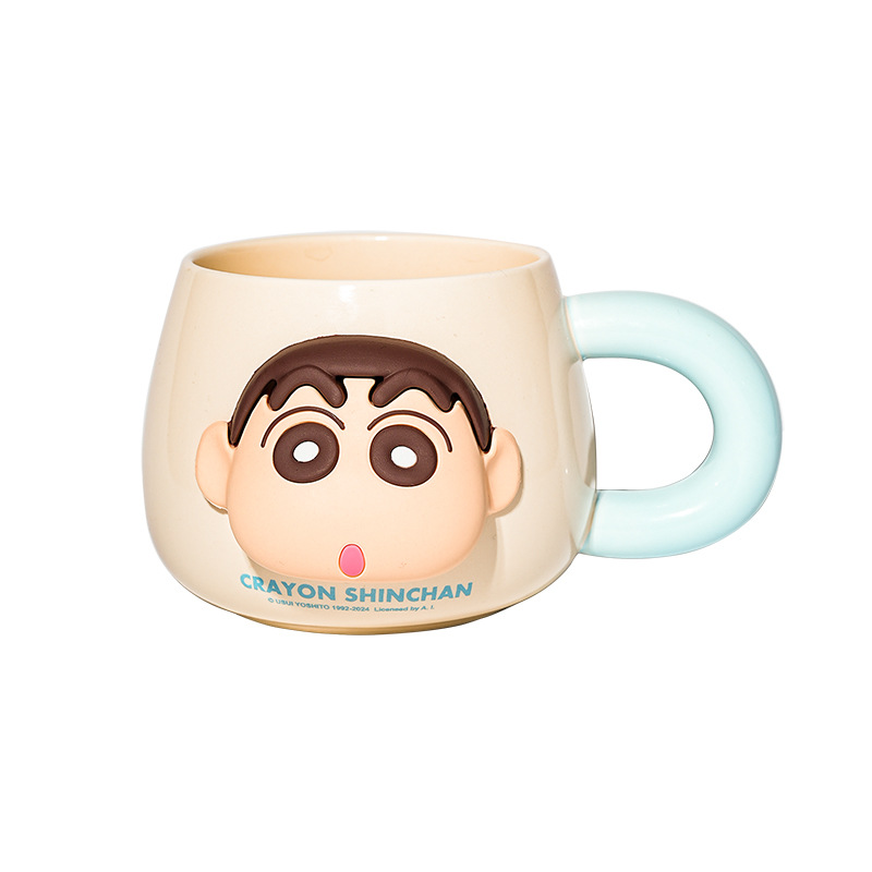 Crayon Shin-chan taza de cerámica linda chica de alto valor taza de pareja taza de leche casera taza de café regalo
