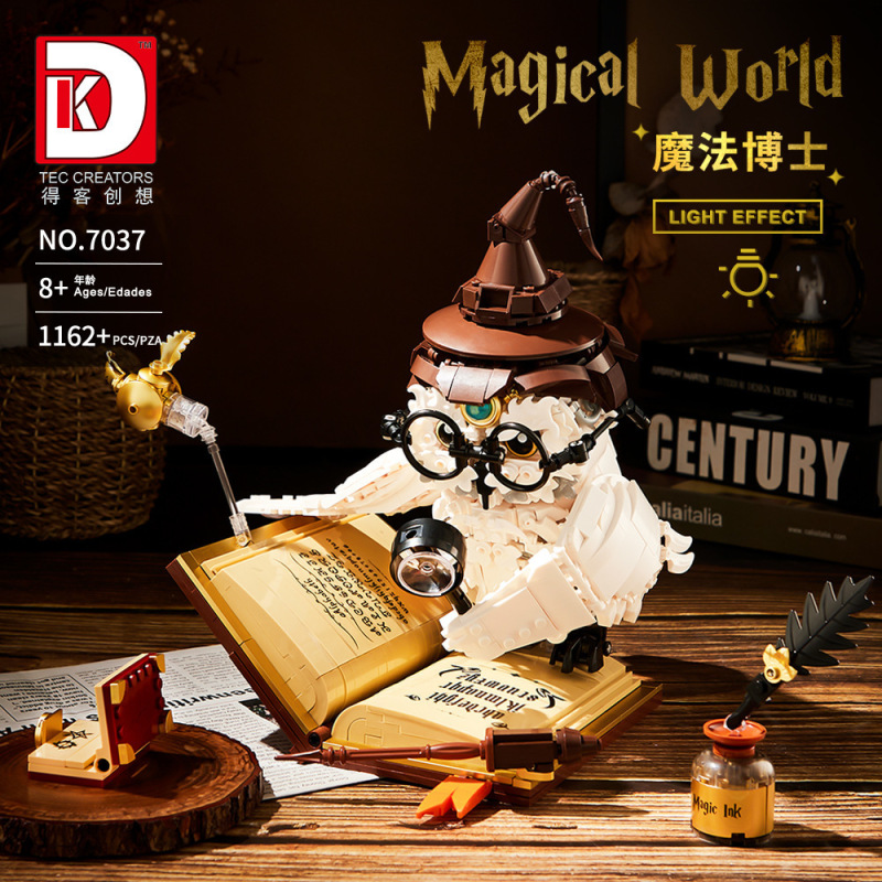 得客80023霍克别墅灯光版精美摆件儿童益智拼装积木玩具生日礼物|undefined