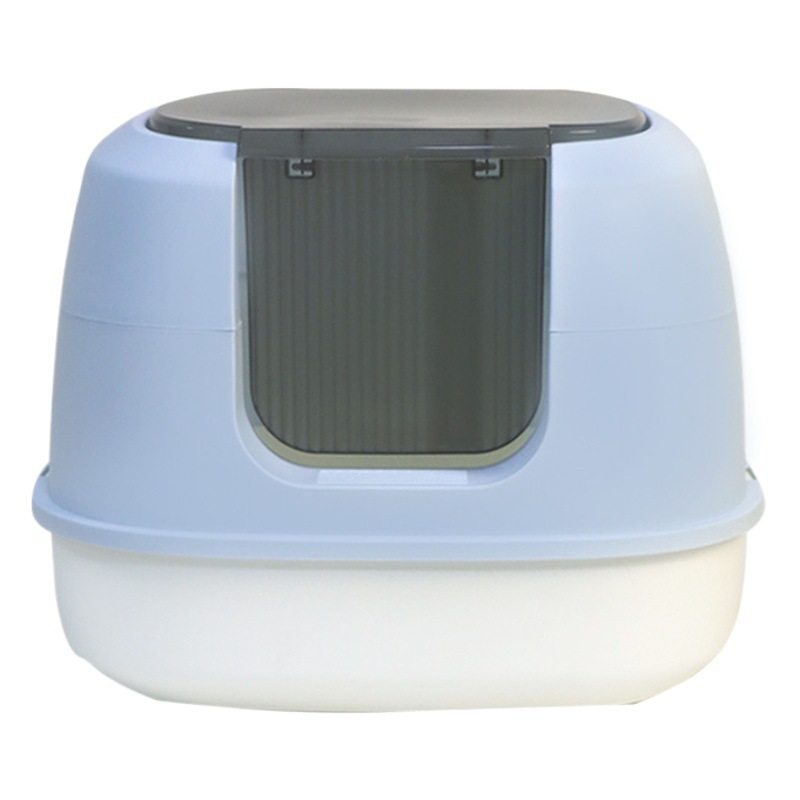 Lavabo de arena para gatos completamente cerrado, gran lavabo de arena para gatos plegable para gatos, inodoro para gatos de entrada delantera, suministros para mascotas al por mayor