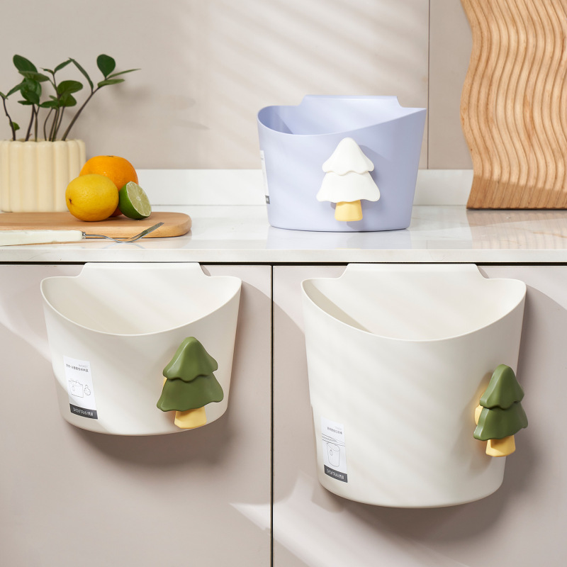 Kitchen Trash Can Wall-Mounted Household Plastic Hanging Paper Basket Creative Living Room Garbage Storage Bucket Cabinet Door Can Be Hung Kitchen Trash Can Wall-Mounted Household Plastic Hanging Paper Basket Creative Living Room Garbage Storage Bucket Cabinet Door Can Be Hung