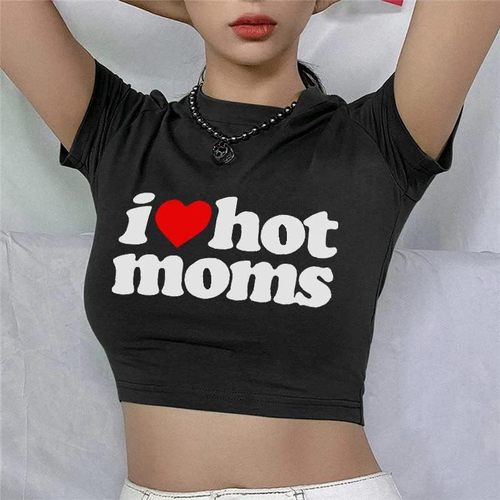 Little Girl Baby T-Shirt Y2K Letter Print Bare Chest Top Grunge Women's T-Shirt Ailove Door