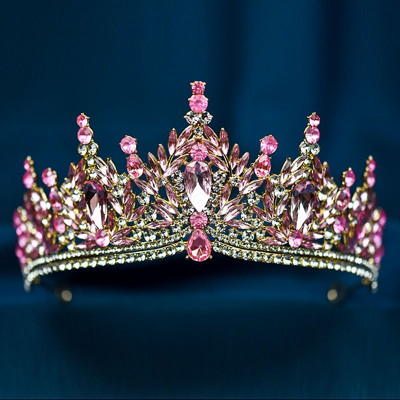 Bride's Crystal Crown Headpiece, Korean-style Wedding And Coming-of-Age Ceremony Princess Hair Accessory, High-end_voghion.com